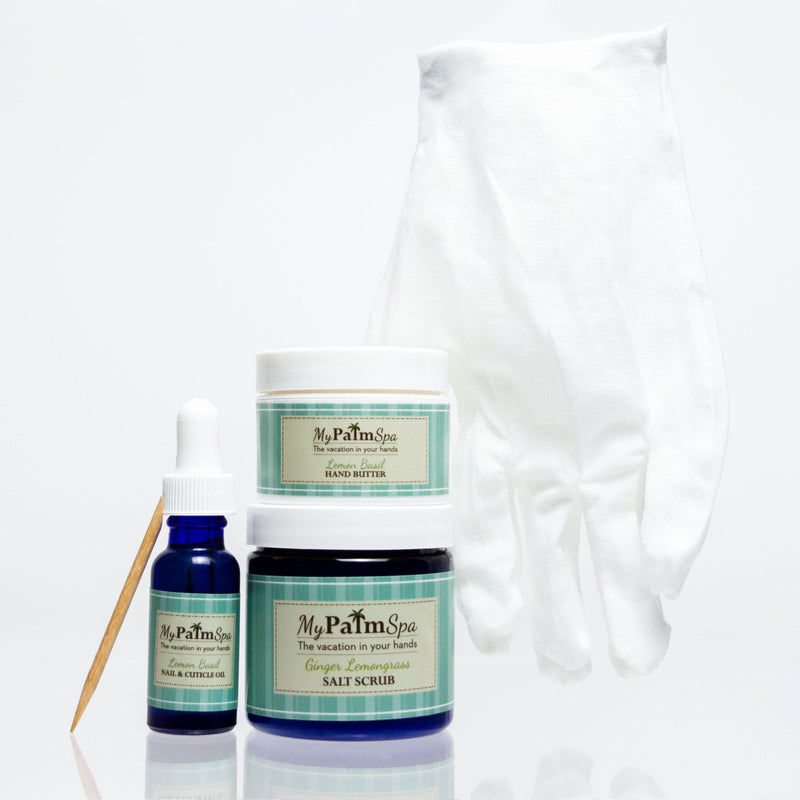 butterbykeba.com hand care kit Complete Hand Kit 3 items + Gloves + Cuticle Stick My Palm Spa Manicure Essentials Hand and Nail Care Kit My Palm Spa Handcare Kit | Produced by Butter By Keba. 860009011298
