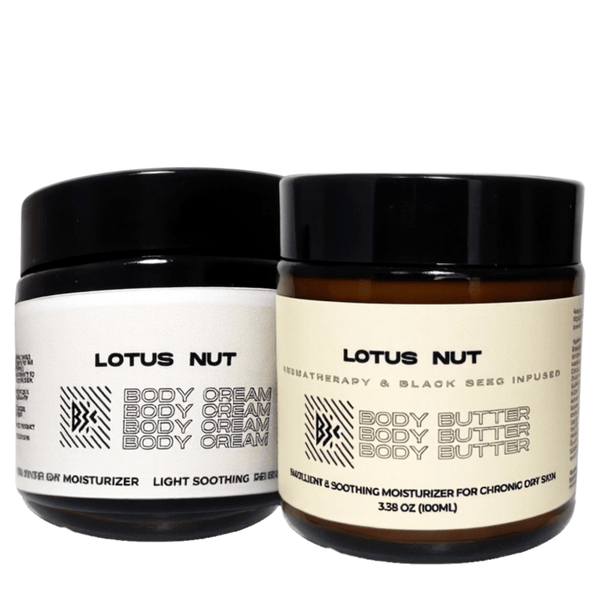 butterbykeba.com Best Sellers Lotus Nut 3.4 oz x 2 Lotus Nut Body Butter & Cream Duo Lotus Nut Body Butter & Cream Duo 860009696938