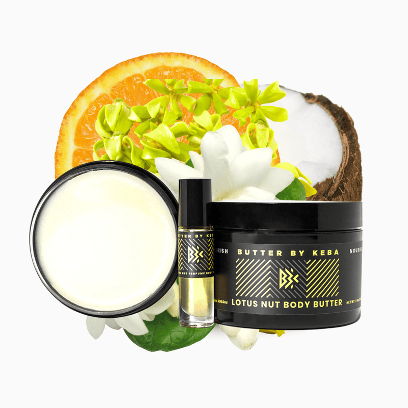 butterbykeba.com Best Sellers Lotus Nut Body Butter Gift Duo Bundle